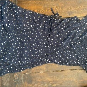 Brandy Melville Navy Flower Print wrap dress
